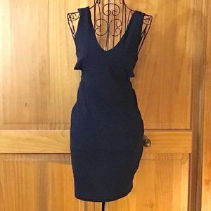 COPY - Black Body-con Cocktail Dress with Open Sides